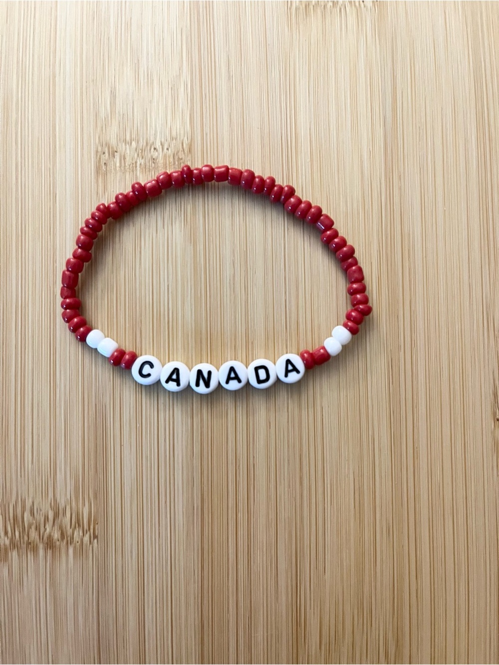 Canada Inspired Beaded Bracelet - Fifa World Cup